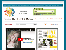 Tablet Screenshot of immunitrition.com